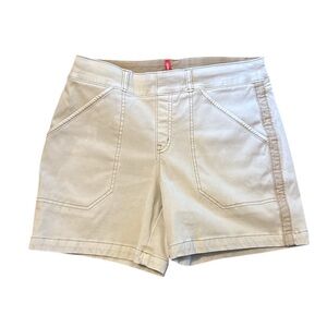 Spanx Women’s Stretch Twill Short color light Khaki size medium